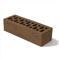 Облицовочный кирпич СВЕТЛО-КОРИЧНЕВЫЙ рифленый 0,7 NF