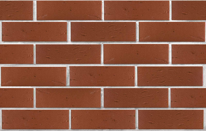 Кирпич лицевой пустотелый тёмно-красный рустик