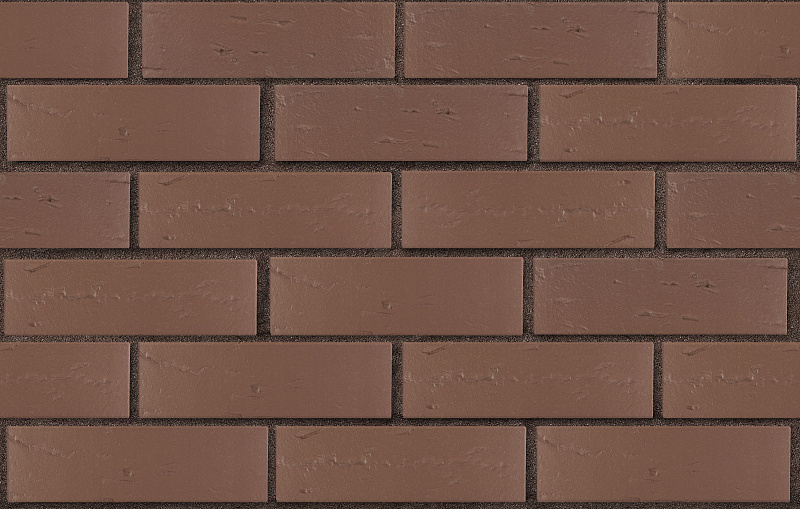 Кирпич лицевой пустотелый темно-коричневый рустик